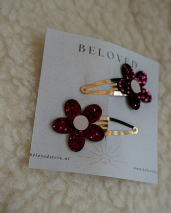 klikklak haarspeldjes - The Flower Set (sparkle)